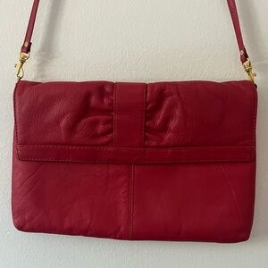 Vintage red leather purse